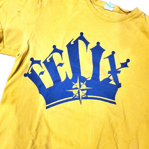 SEATTLE MARINERS Shirt Adult M Yellow Felix Hernandez KING FELIX CROWN Signature - Picture 2 of 9