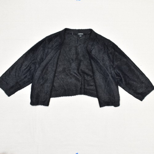 Torrid Women's Open Crop Cardigan Sweater 3/4 Sleeve Nylon Black Plus Size 1 - Bild 2 von 8