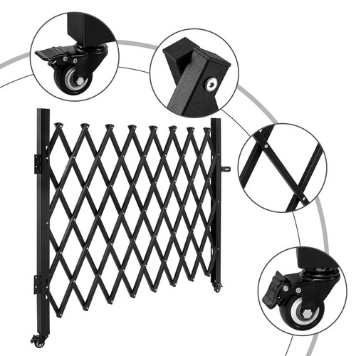 Folding Security Gate Fold Rolling Door Gate Scissor Gate w Lock Steel Accordion - Picture 48 of 60