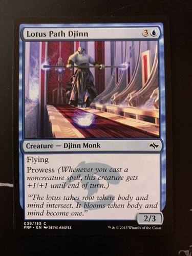 MTG Lotus Path Djinn Fate Reforged 039/185 Regular Common - Picture 2 of 3