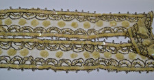 Antique Victorian Hand Made hand Embroidered Lace 72 cm 1880-90s