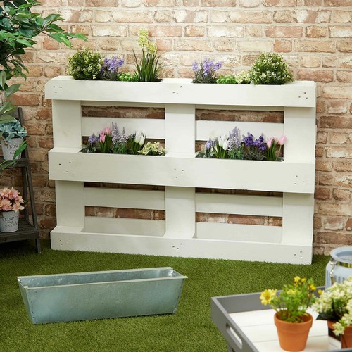 Pflanzkasten Blumentopf Zink Europalette Hochbeet Blumenkasten Palette - Bild 2 von 2