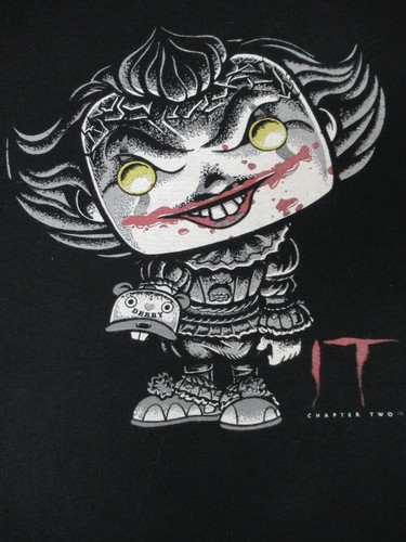 Funko Pop Tee T-Shirt - Pennywise With Beaver Hat - It - Size XL / TG / EG - Picture 1 of 3