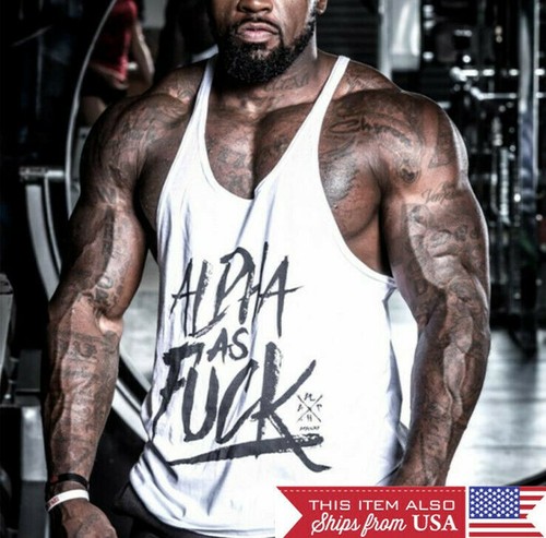 Men's Gym Muscle Sleeveless Tank Top T Shirt Bodybuilding Sport Fitness Vest 600 - Picture 2 of 8