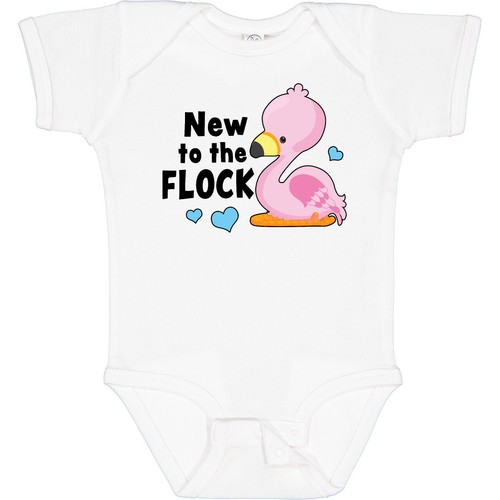 Inktastic New To The Flock Cute Baby Flamingo Baby Bodysuit Just Born Adorable