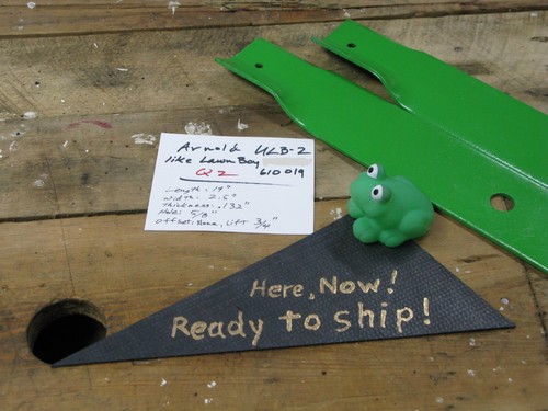 Arnold ULB-2 19" Blade Qty (2) like vintage flat style Lawn Boy 610019 - Picture 1 of 14