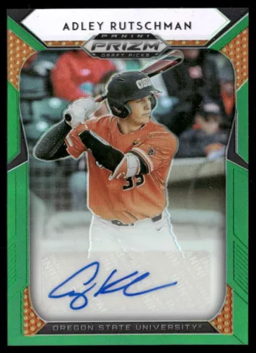2019 Panini Prizm Draft Picks Autographs Prizms Green #1 Adley Rutschman