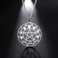 12 Constellations Zodiac Pendant Necklace Witchcraft Astrology Necklace Talisman