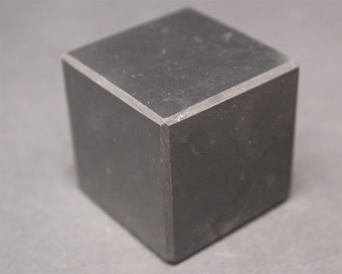 Shungite Cube, 1.25" (Polished Shungite Stone, EMF Protection Crystal) - Picture 2 of 8