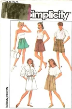 Simplicity Sewing Pattern Women's SHORTS 8630 Size 12 Waist 26.5" UNCUT