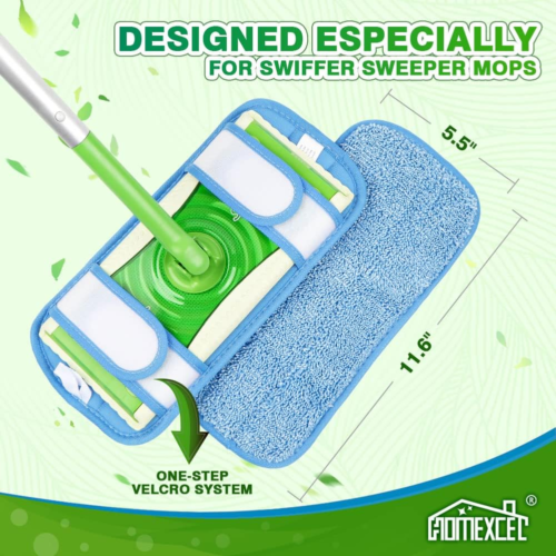 Microfiber Reusable Mop Pads Compatible with Swiffer Sweeper- Machine Washable M - Picture 3 of 12