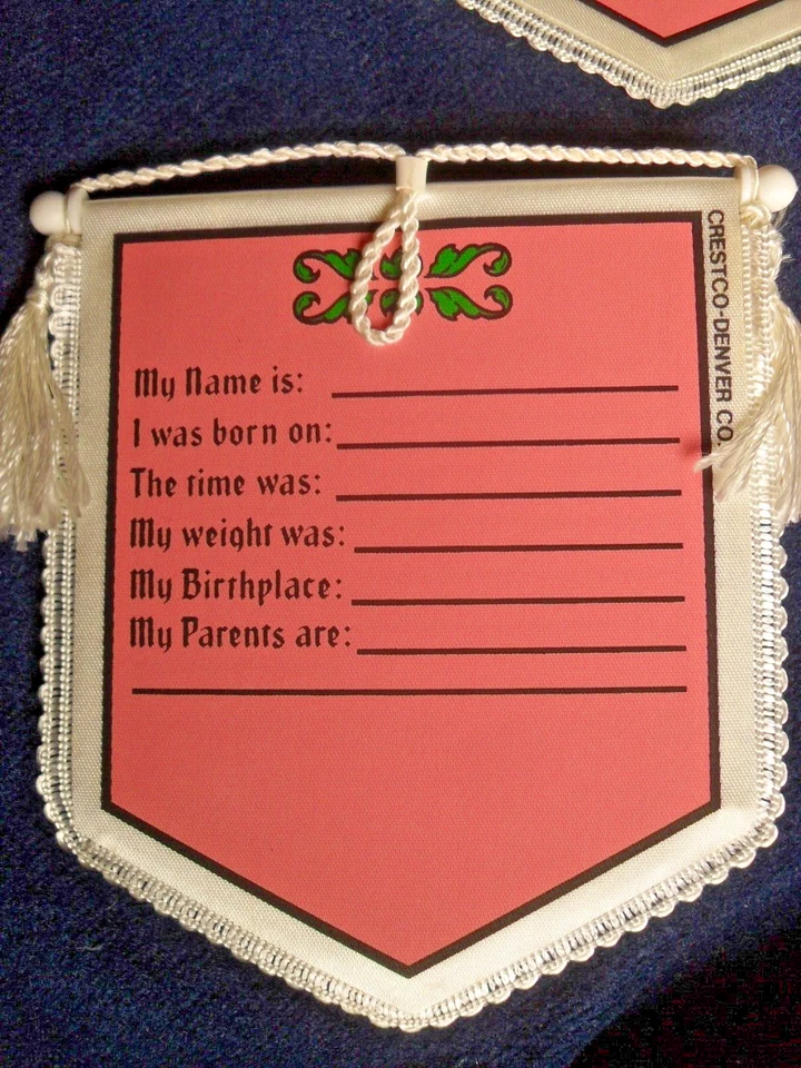 It's A Girl Birth Announcement Banner In Satin Swiss Made - NEW Salesman Sample - Image 3 of 4