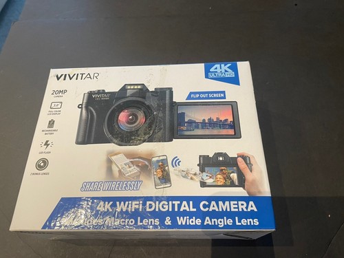 VIVITAR---4K WIFI DIGITAL CAMERA--WITH 2 LENSES