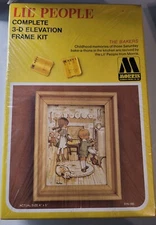 Vintage Morris Lil' People Complete 3D Elevation Frame Kit The Bakers Sealed Box