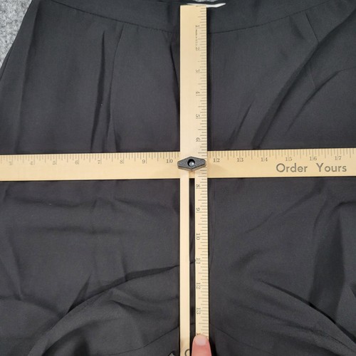 Pantalones de vestir Talbots para mujer 14 negros forrados de pierna recta cremallera lateral 32x27,5* - Imagen 10 de 23