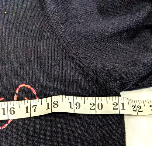 VTG Talbots Cardigan Zipper Women Cotton Angels Christmas Beads Embellish sz. XL - Picture 10 of 12