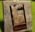 Damask Chair Cover 40"/102 Cm Long Fits Most Chairs Up To 42" Ecru