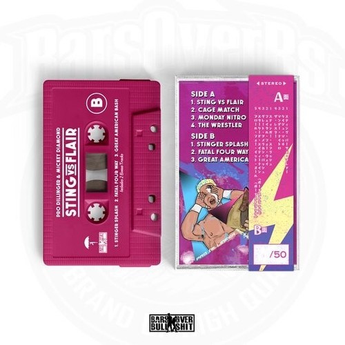 PRO DILLINGER & MICKEY DIAMOND Sting Vs. Flair (Bonus Edition) #32/50 Pink Tape - Picture 2 of 6