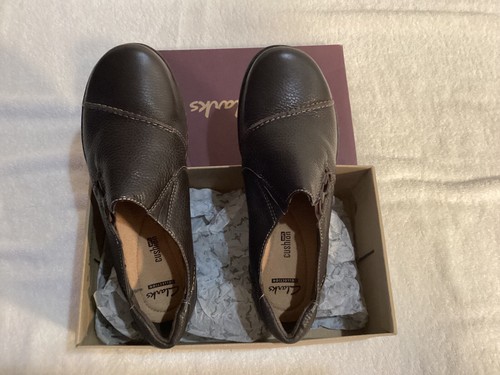 Clarks Womens Loafer Evianna Mix 8.5M 261072714030 Brown Tumb Nubuck Leather NWB
