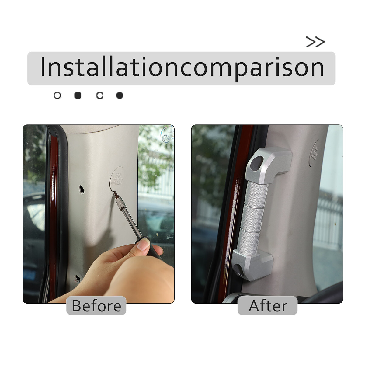 Silver Alloy A-Pillar Handle Replace Trim For Toyota FJ Cruiser 2007-2021