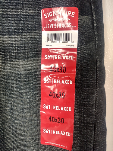 Levi's Signature Relaxed Flex S61 Jeans - Men's 40W x 30L NEW NWT - Picture 4 of 9