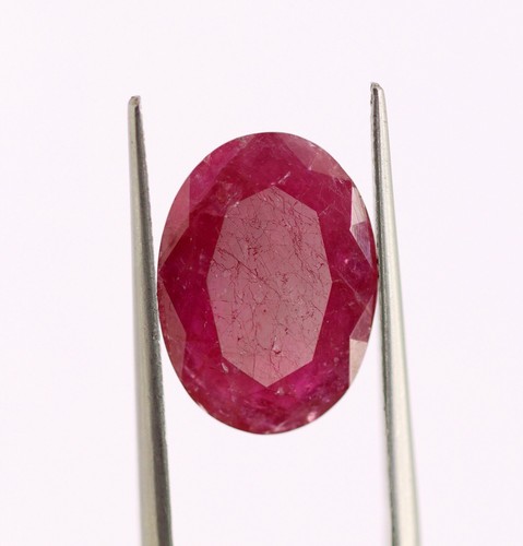 Purplish Pink Color Loose Natural Ruby 14 x 10 mm Oval Cut Gemstone 6.27 Ct - Picture 5 of 13