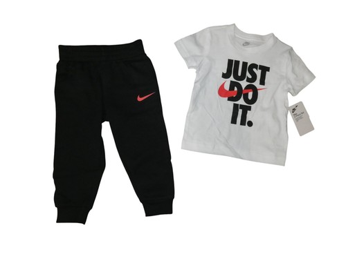 Nike Boys Outfit Set Pants Joggers Short Sleeve T-Shirt Baby Toddler 2T NWT - 第 1/3 張圖片