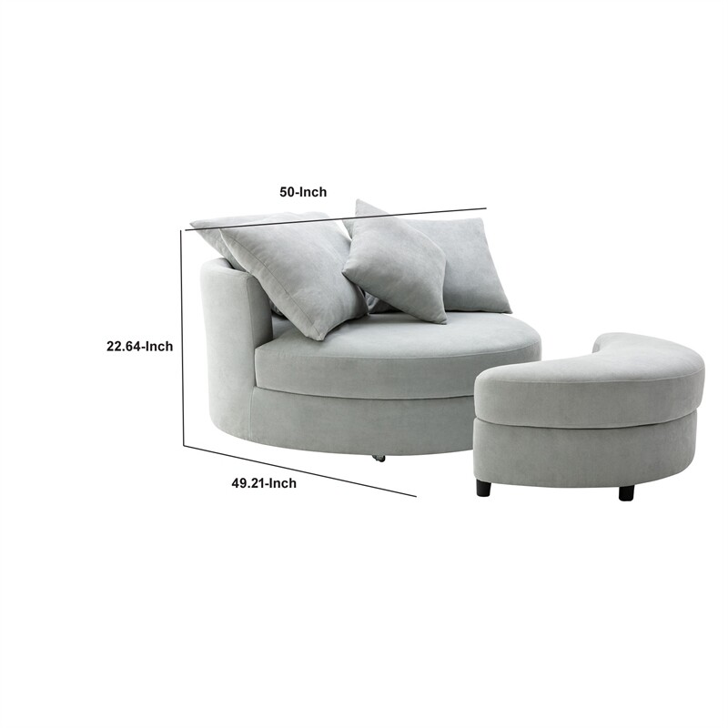 Turner cuddler swivel chair online with storage ottoman