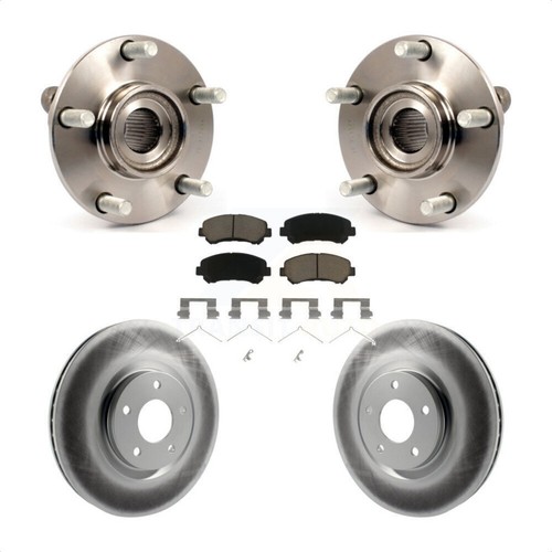 Front Hub Bearing Assembly Coated Disc Brake Rotor And Pad Kit For Nissan Sentra