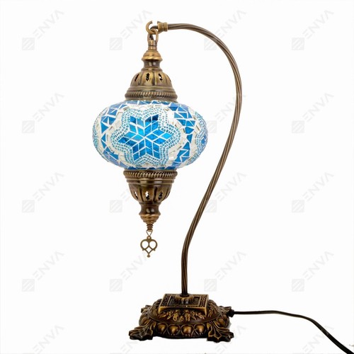 Türkisch Marokkanisch Bunte Mosaik Lampe Licht Tiffany Glas Schreibtisch Tisch KOSTENLOSE Glühbirne - Bild 44 von 76