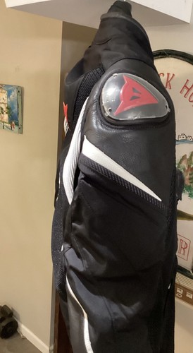 DAINESE Super Rider D-Dry Black Motorcycle Jacket Size 54 Red/White/Black - Picture 11 of 21