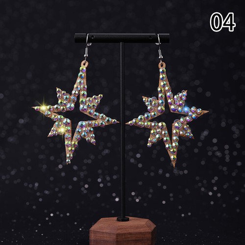 Rhinestone Earrings Stretch Sparking Belly Dance Accessories Dancing Earring  - Picture 16 of 31
