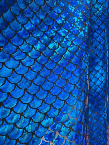 Materiale coda di pesce tessuto scala a sirena - Maglia in spandex elastica 2 W - larga 145 cm - Foto 3 di 75
