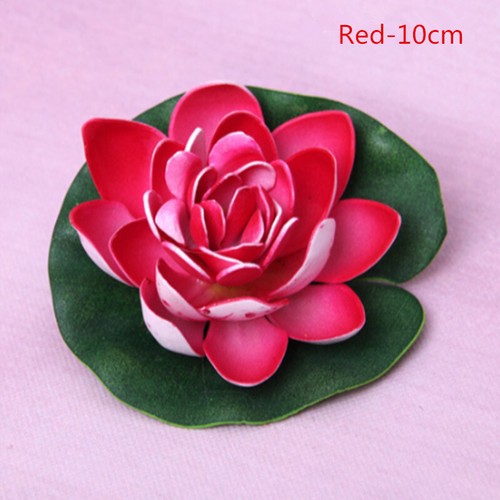18/28cm Artificial Floating Water Lily Lotus Flower Home Garden Pond Plant Decor - Picture 6 of 29