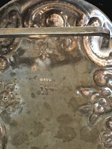 Vintage Sterlingsilber handgefertigt Western Floral Gürtelschnalle Alligator Gürtel 63 G Wt - Bild 13 von 16