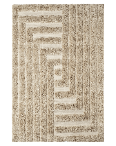 Shaggy rug Handmade area rug for bedroom living room wool rug furr geometric rug - Picture 12 of 15