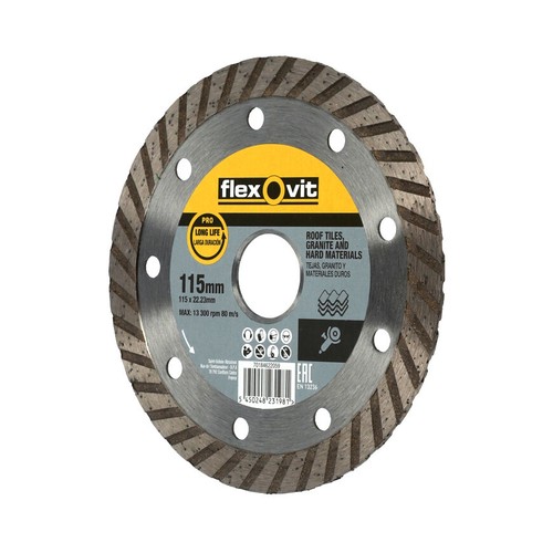 115mm 4.5" Diamond Cutting Blade Disc Diamond Blade Tiles Granite Stone FLEXOVIT - Picture 3 of 6