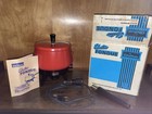 Vintage Chilton Aluminum Electric Fondue Pot With Book Made In USA Orange/Red