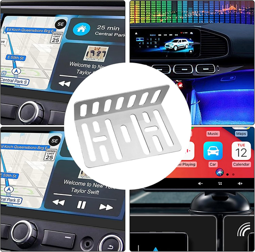 Double DIN Installation Kit, Universal Metal Car Stereo Radio Mounting Bracket a - Picture 7 of 12