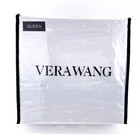 Vera Wang Queen Sheet Set Satin Weave 100% Cotton Light Pink/White Dot Pattern