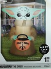 Gemmy Baby Yoda The Child Star Wars Inflatable Halloween Decoration 4.5ft Grogu