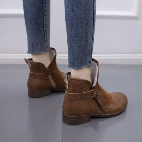 Women's Snow Boots for Autumn and Winter Casual Low Top Flat Heel Shoes Wear Res - Picture 4 of 36