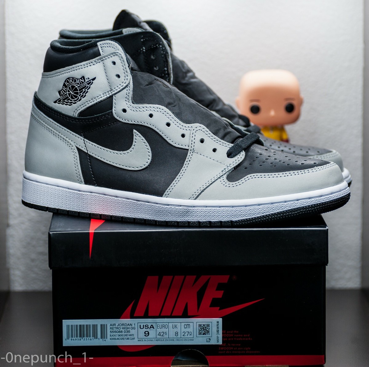 DS Nike Air Jordan 1 High OG Shadow 2.0 9 chicago off-white bred