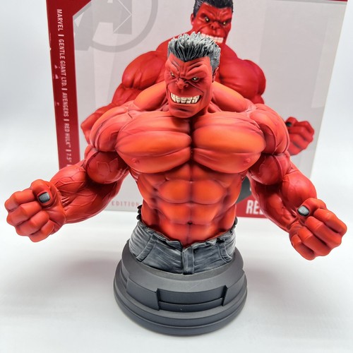 Marvel Red Hulk Bust Figure Gentle Giant Limited Edition 586 Of 600 Exclusive - Picture 5 of 23