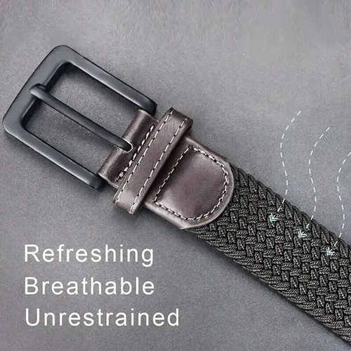 Men's Belt Fashion Casual Woven Elastic Belt Outdoor Sports Lady Tactical - Bild 3 von 20