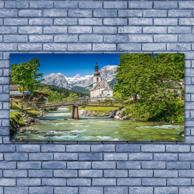 Tableau Photo Sur Toile 140x70 Cm - Nature, Sentier, Arbres - Style Moderne - Marque Tulup