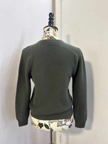 [S] Uniqlo Womens Knitted Sweater Long Sleeve Green Crew Neck Pullover - Bild 10 von 10