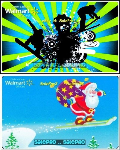 4x WALMART EMOJI CHRISTMAS SNOWMAN SANTA WINTER SPORT COLLECTIBLE GIFT CARD LOT - Picture 3 of 8