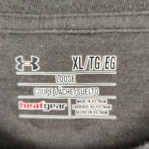 Under Armour Gray American Flag Loose Fit Tee Shirt Size XL - Picture 2 of 9