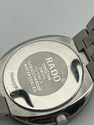 RADO Diastar 152.0341.3 Date Black Dial Quartz SERVICED